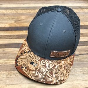 Custom Made Tooled Leather Hat